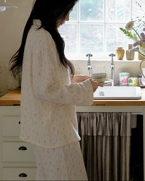 Floral Cotton Pajama Set