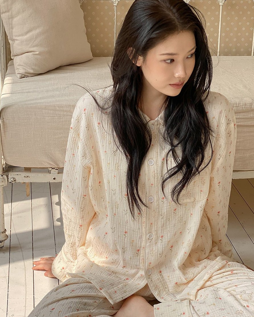 Floral Cotton Pajama Set