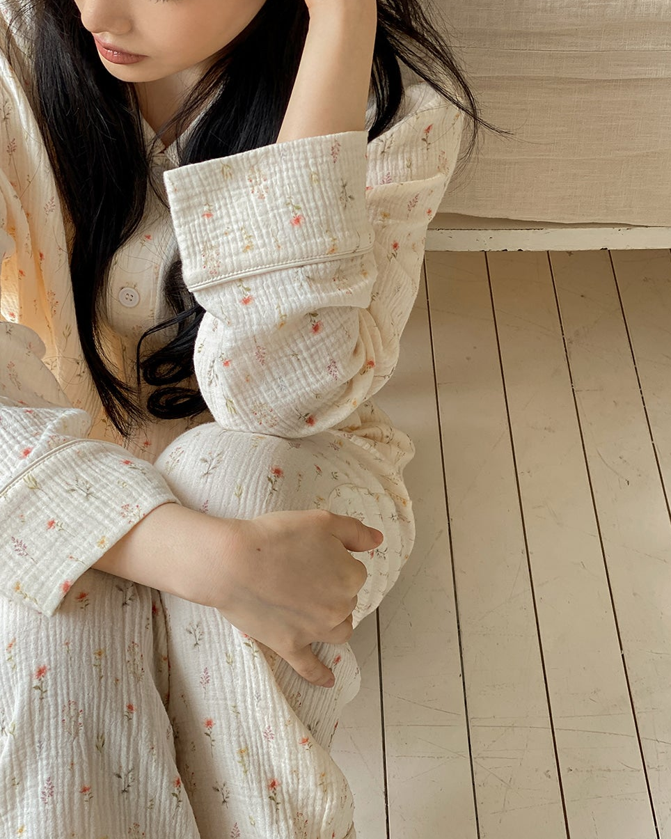 Floral Cotton Pajama Set