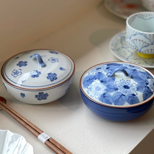Hasami ware - Sakura Steaming Bowl with Lid