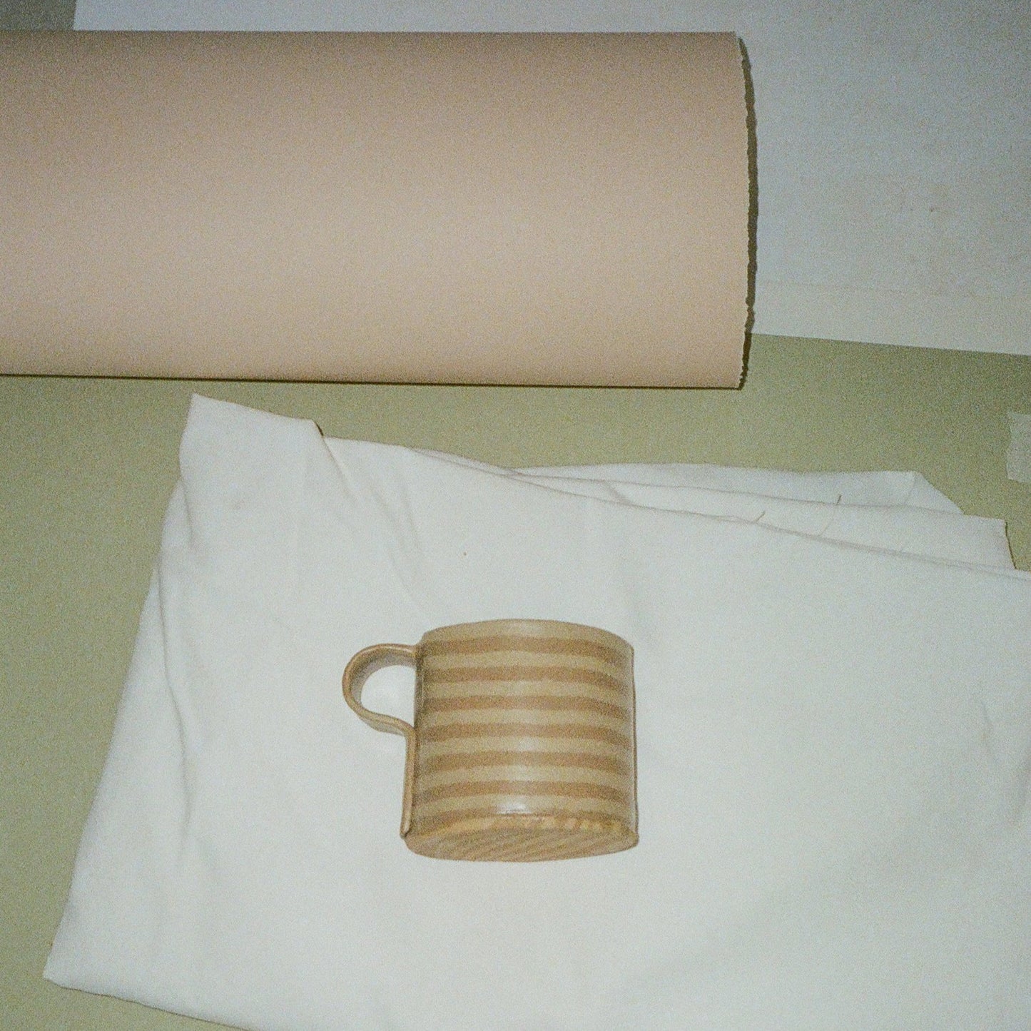 Paper Mug Stripe Oat