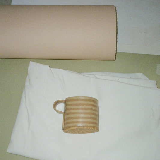 Paper Mug Stripe Oat