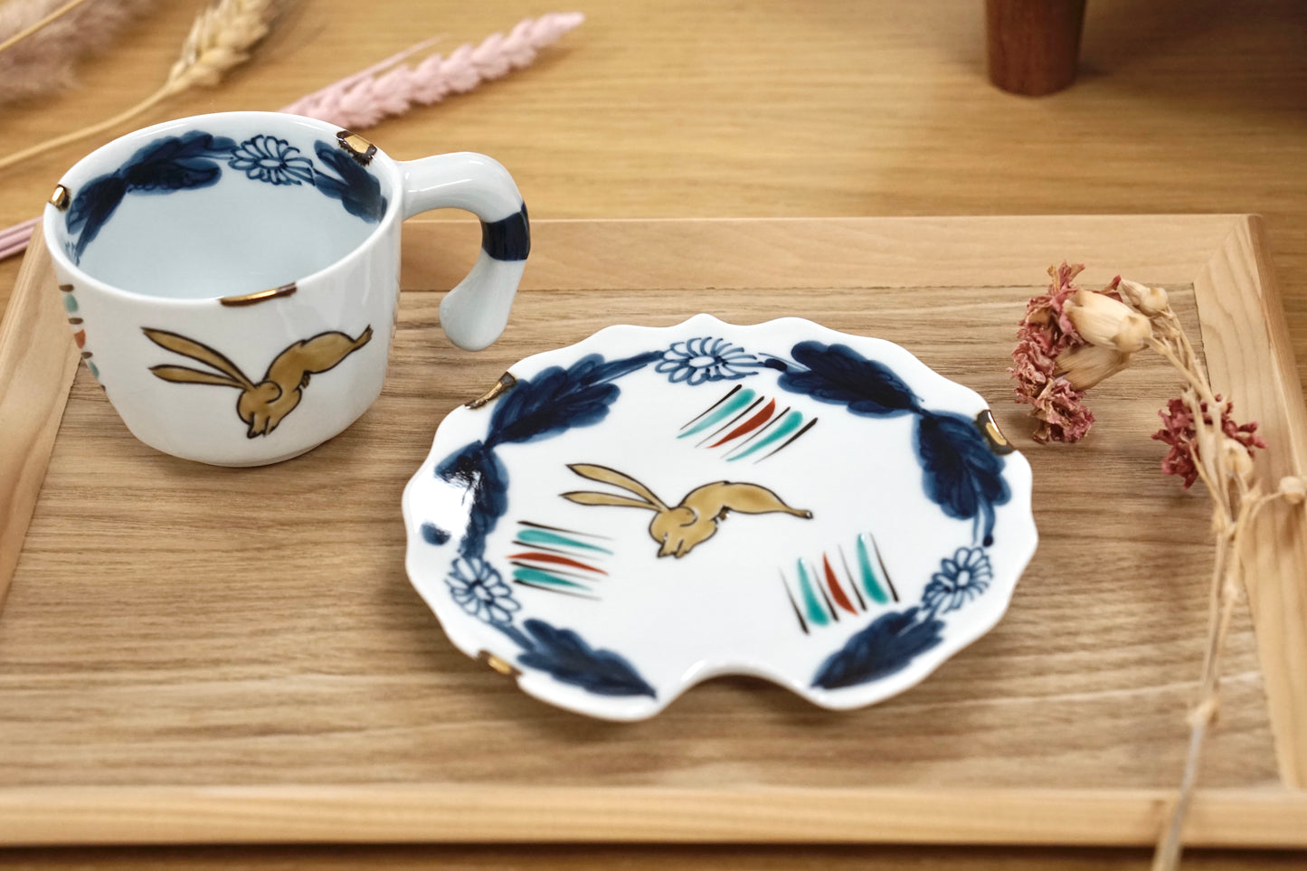 Artisanal Bunny Cup & Saucer with Gift Box