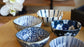 Indigo-Dyed 5 Piece Tea Bowl Gift Set