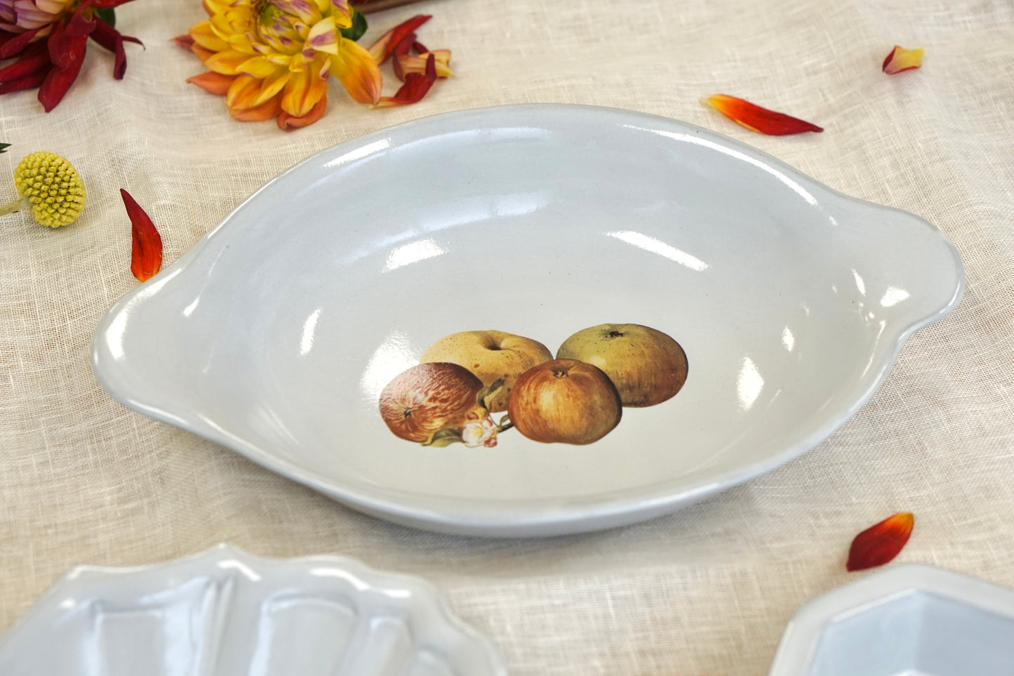 Autumn Apples Double Handled Bowl