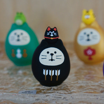 Good Luck Daruma Cat Ornament