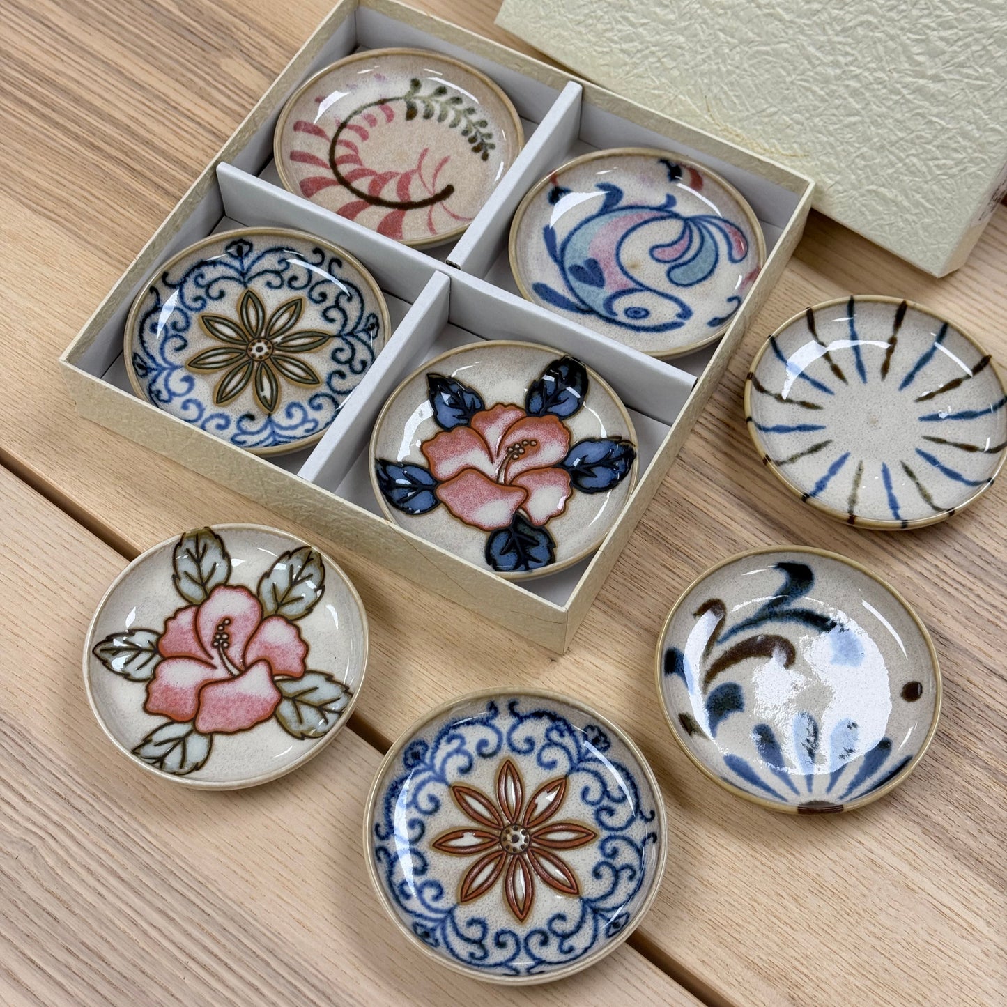Japanese Mini Bean 8pcs Plate Gift Set