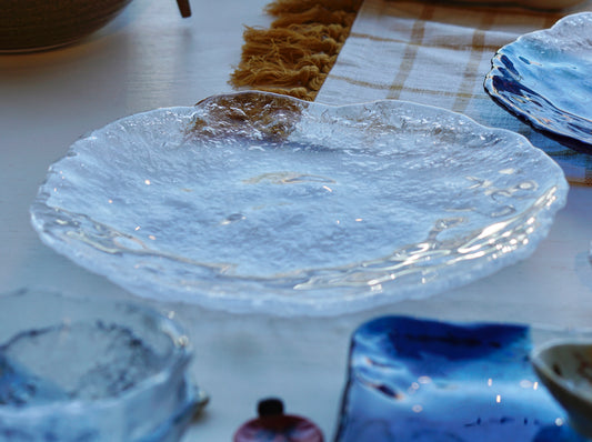 Large Glass Splatter Plate