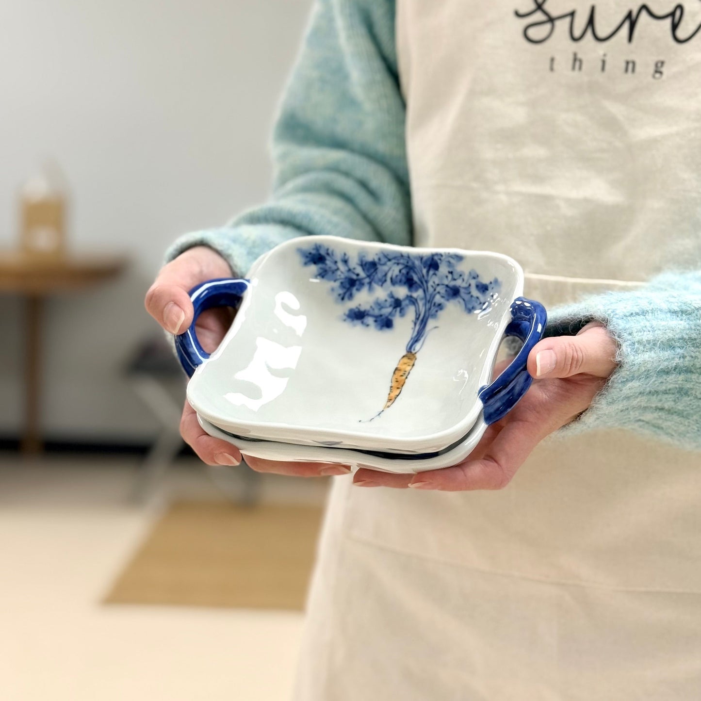 Hand Painted Double Handled All Purpose Bowl