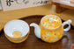 Orange Floral Bunny Tea Gift Set