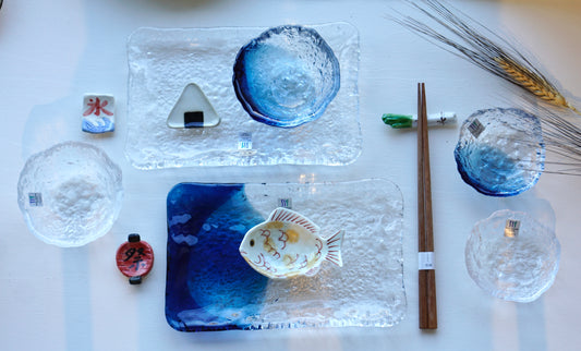 Rectangular Glass Sushi Plate