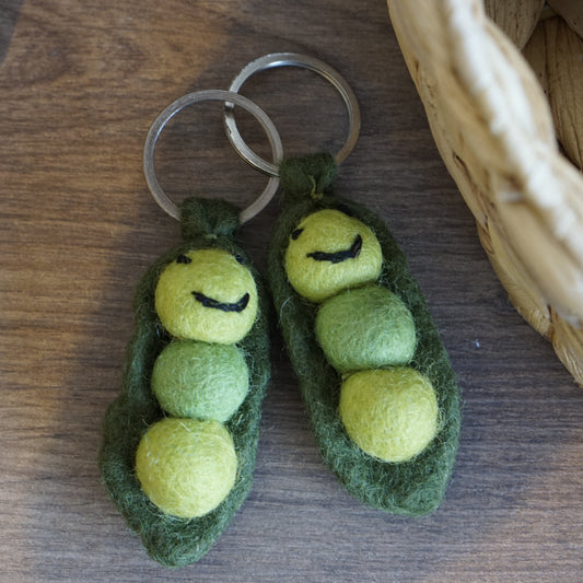 Felt Keychain - Twin Peas