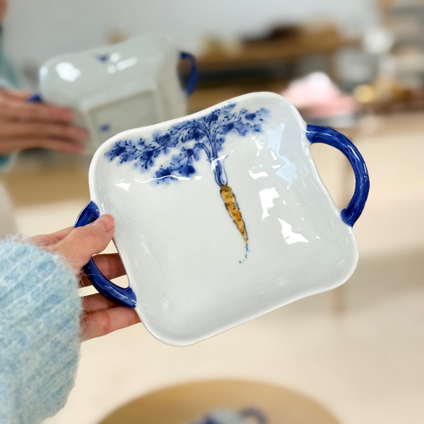 Hand Painted Double Handled All Purpose Bowl