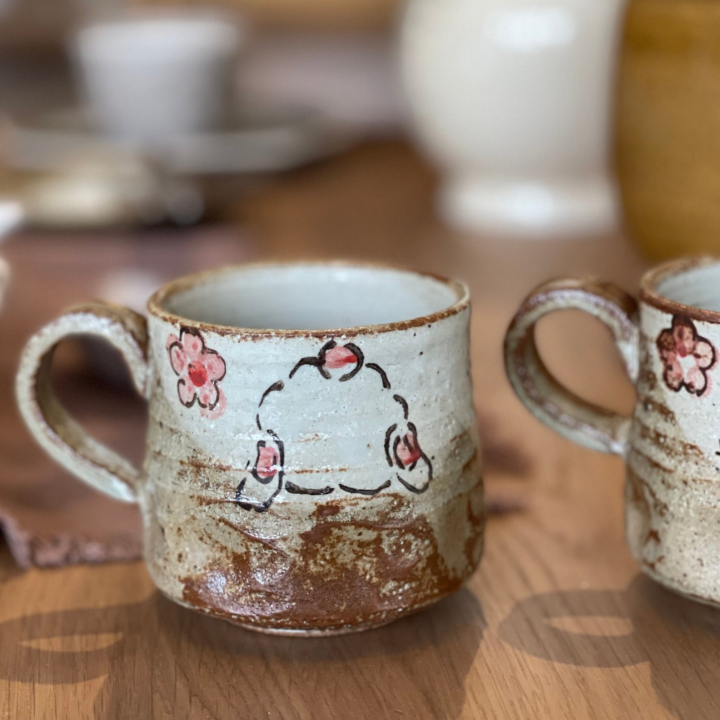 Seto Ware Bunny/Cat Mugs
