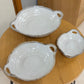 Shiro Karatsu Double Handle Plate