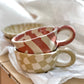Latte Mug Stripe Red
