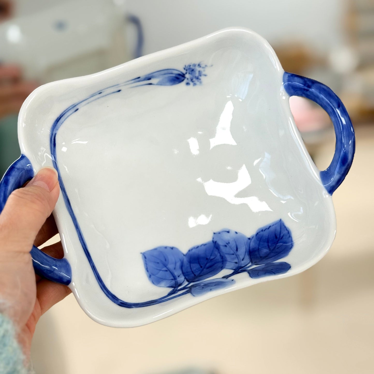 Hand Painted Double Handled All Purpose Bowl