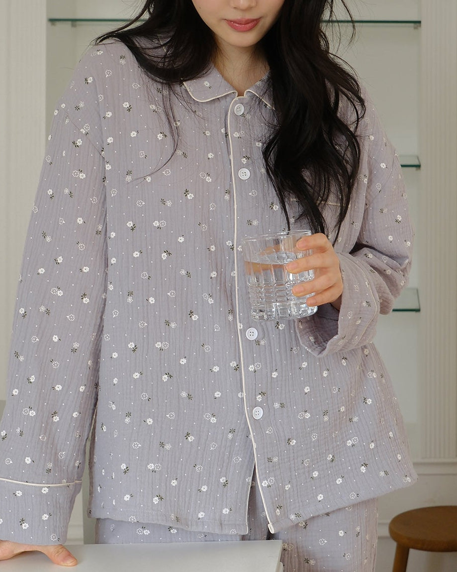 Floral Cotton Pajama Set