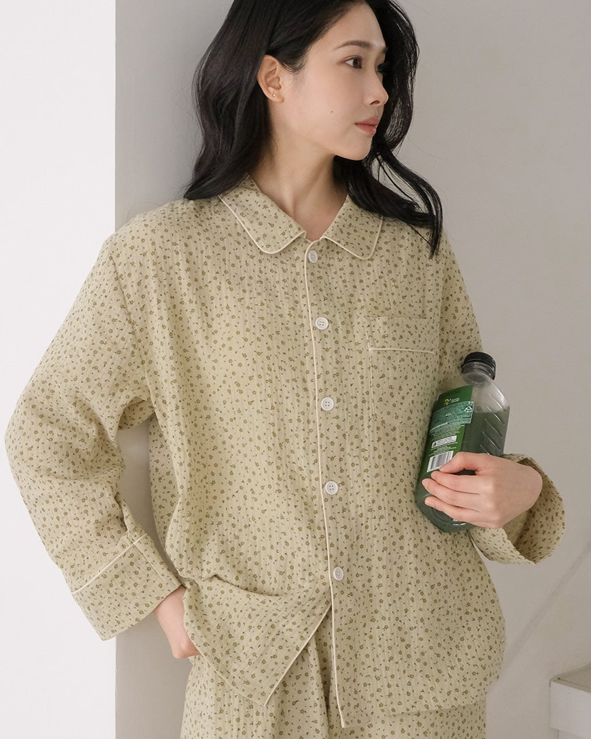 Floral Cotton Pajama Set