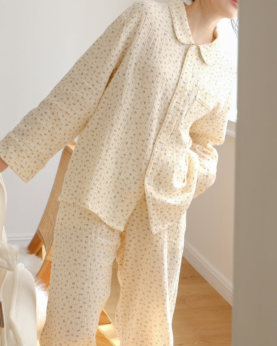 Floral Cotton Pajama Set