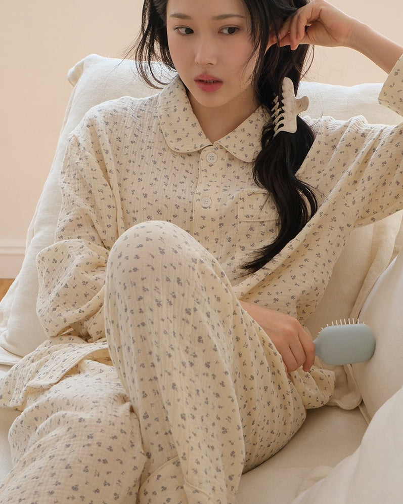 Floral Cotton Pajama Set