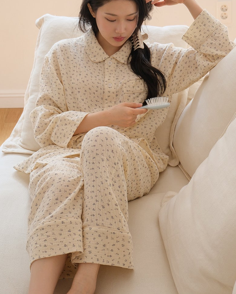 Floral Cotton Pajama Set