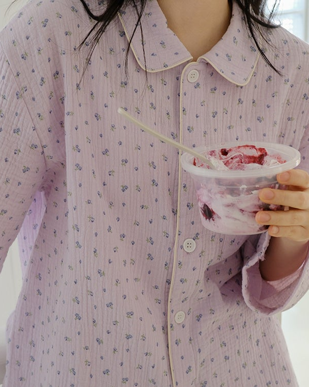 Floral Cotton Pajama Set