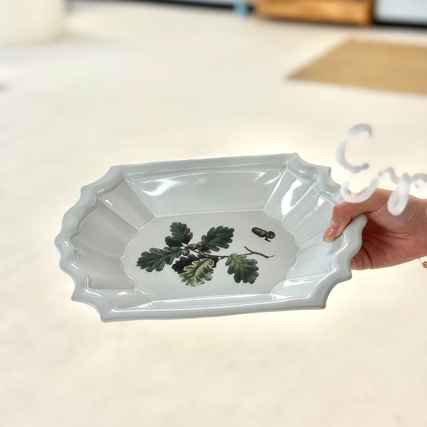 Green Oak Deep Plate