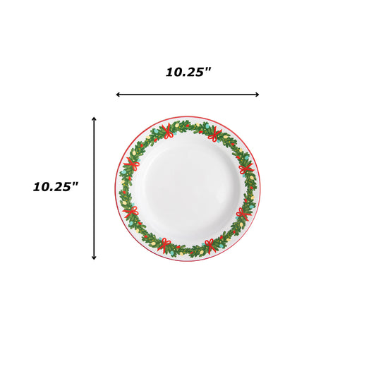 Helmsie x CCH Garland Dinner Plate with Red Rim