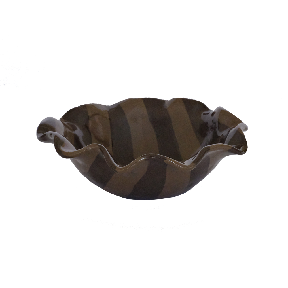 Ruffle Bowl Stripe - Cacao