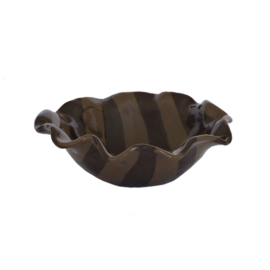 Ruffle Bowl Stripe - Cacao