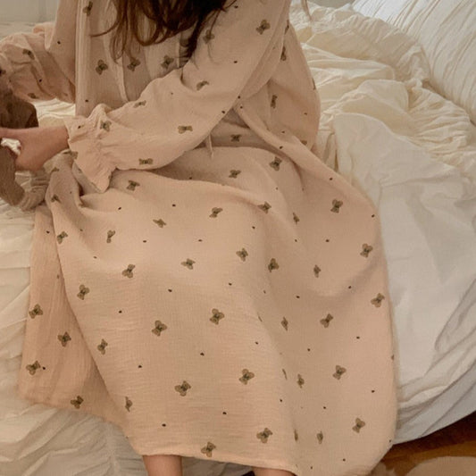 Romantic Mandy Bear LS Cotton Pajama