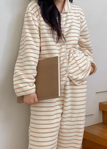 Ultra Warm Polar Fleece Striped PJ Set