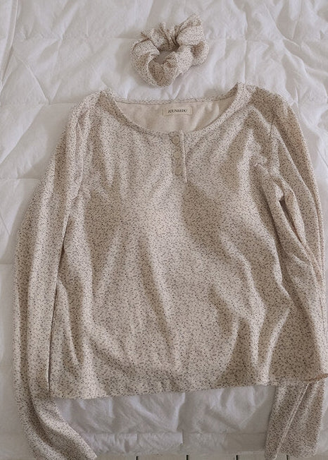 Louis Flower Pajama Set with Hair Scrunchie