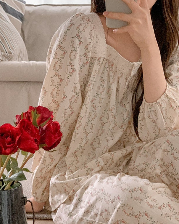 Cosette Flower Long Sleeve Pajama