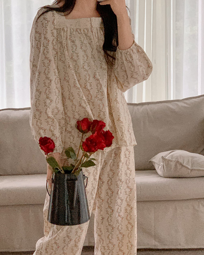 Cosette Flower Long Sleeve Pajama