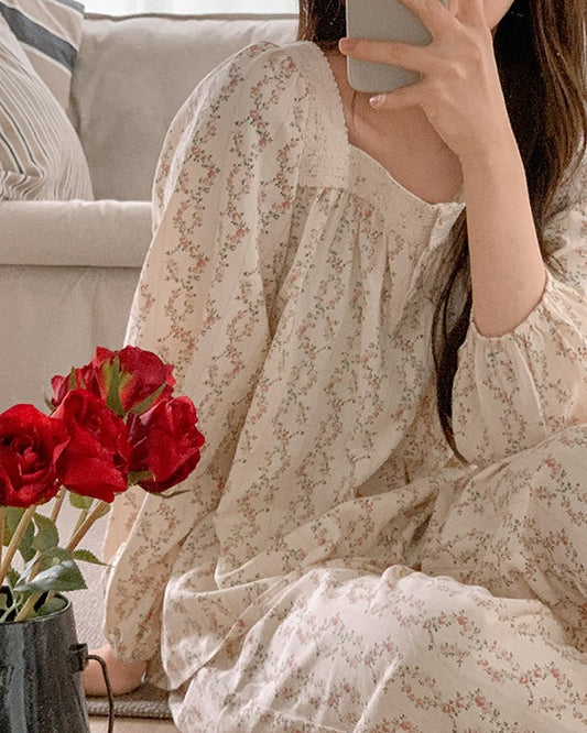 Cosette Flower Long Sleeve Pajama
