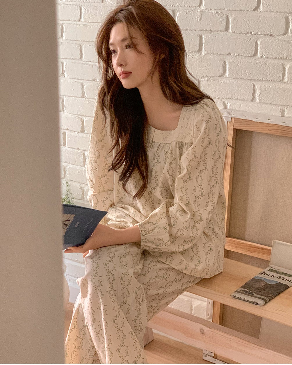 Cosette Flower Long Sleeve Pajama