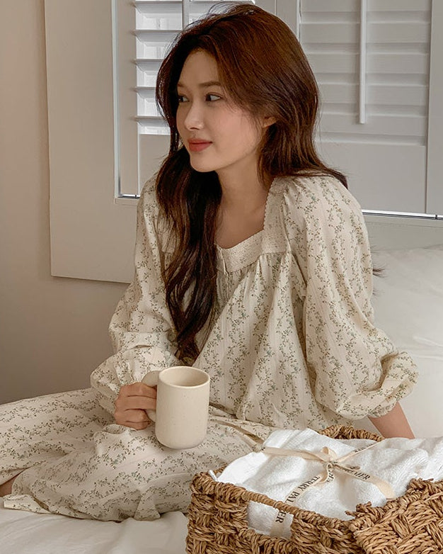 Cosette Flower Long Sleeve Pajama