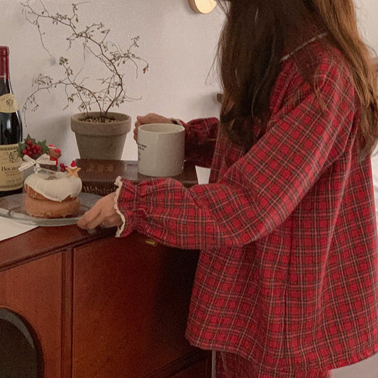 Dear Tartan Check Pajama Set