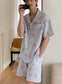 Collared "Mocha" Cotton SS Pajama