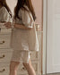Daphne Shortsleeve 2pc Set with Hair Scrunchie