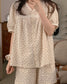 Daphne Shortsleeve 2pc Set with Hair Scrunchie