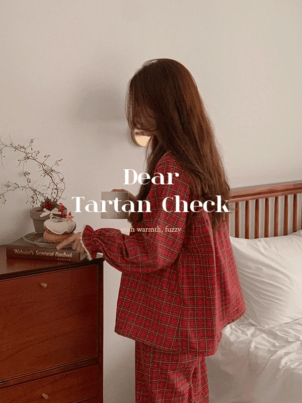 Dear Tartan Check Pajama Set