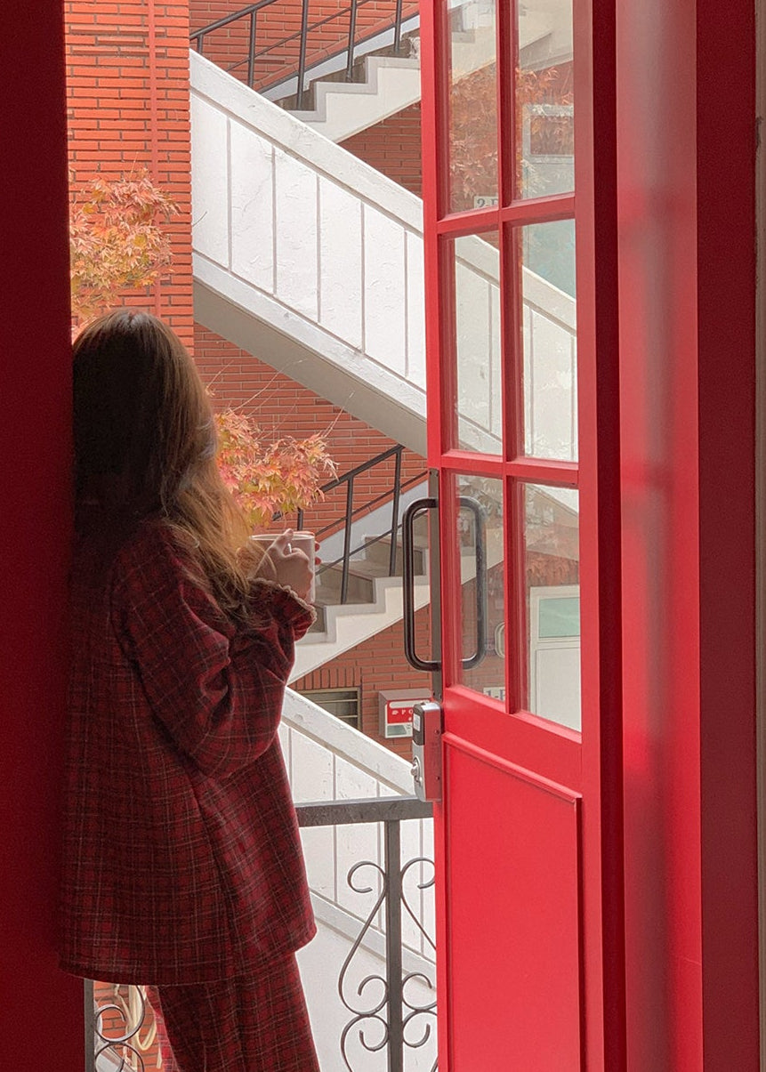 Dear Tartan Check Pajama Set