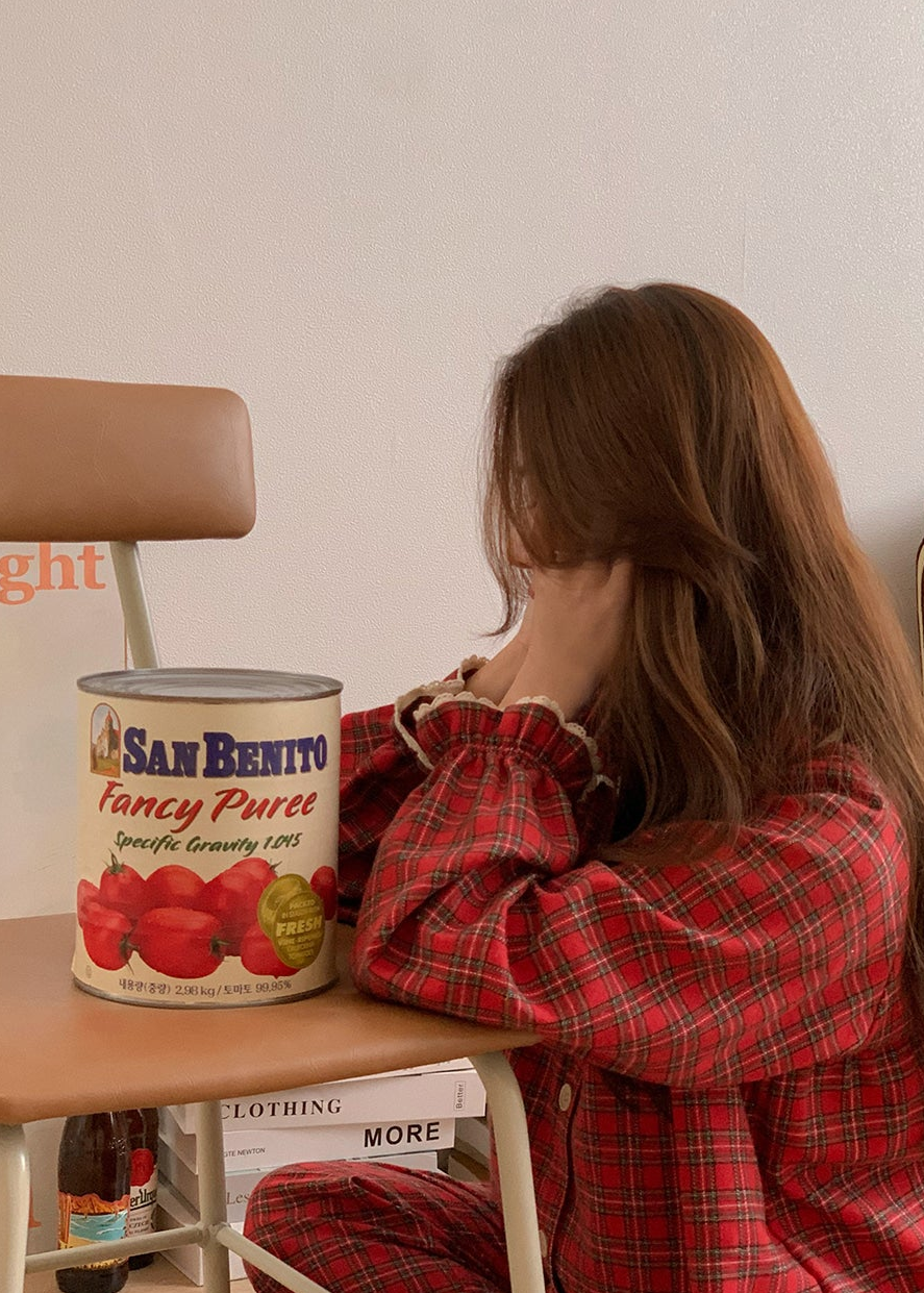 Dear Tartan Check Pajama Set