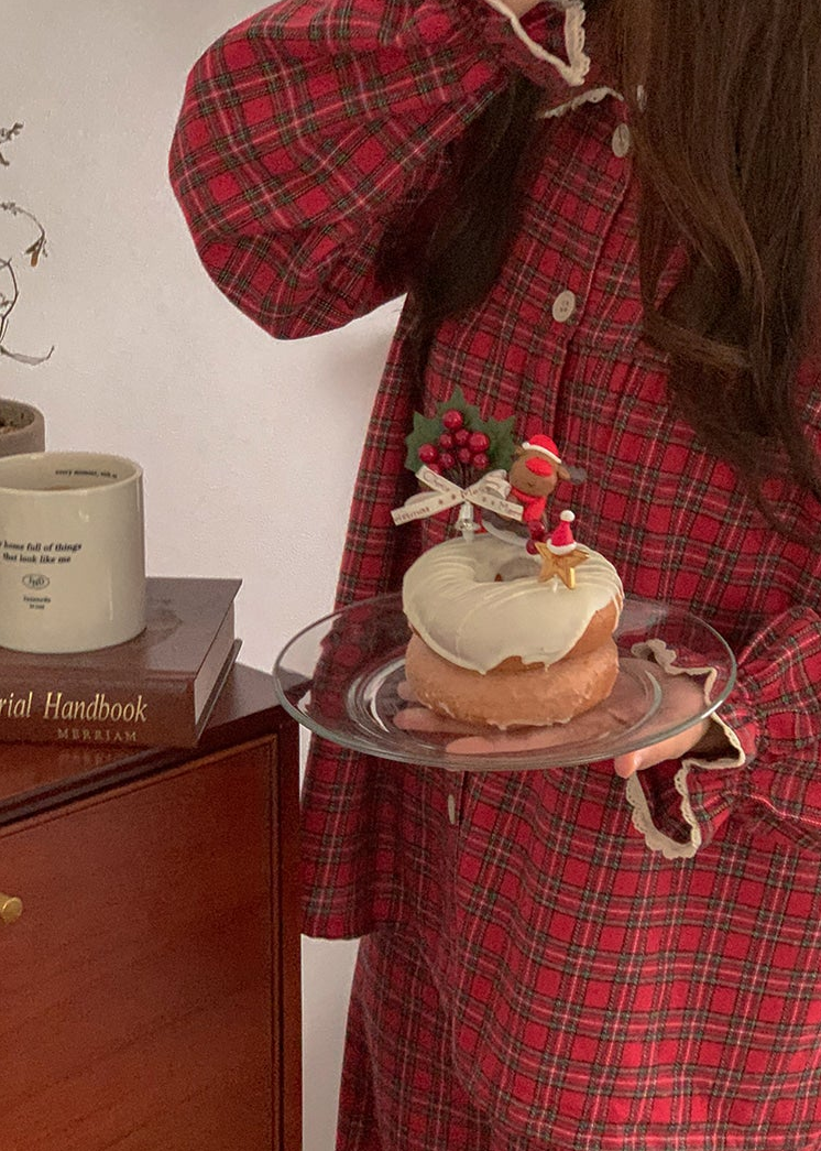 Dear Tartan Check Pajama Set