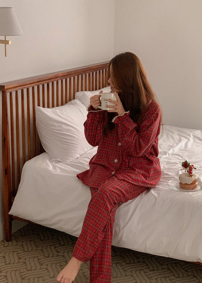Dear Tartan Check Pajama Set