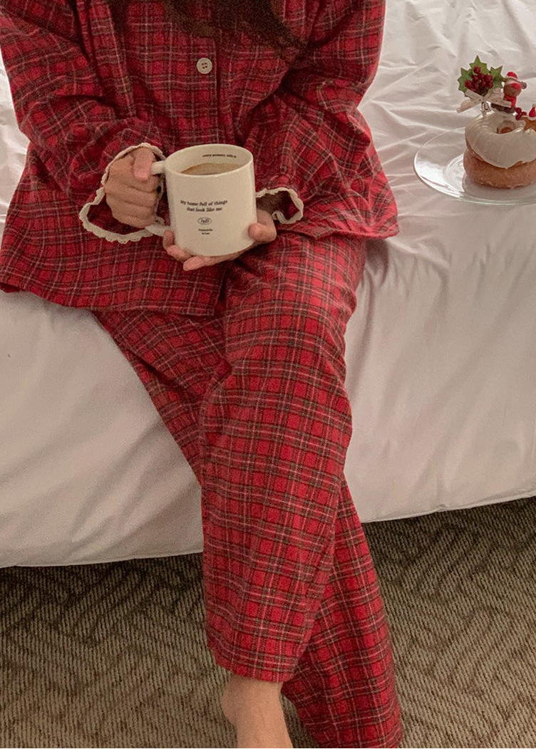 Dear Tartan Check Pajama Set