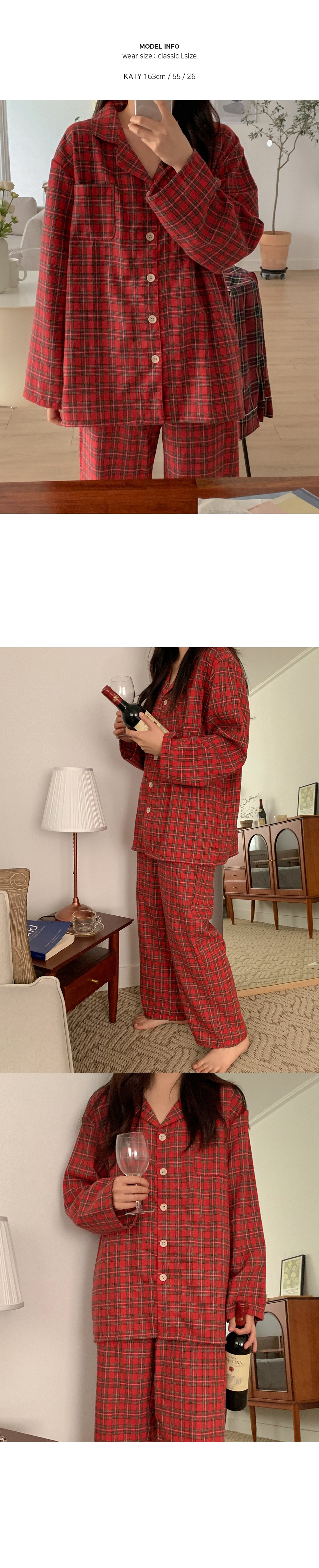 Dear Tartan Check Pajama Set